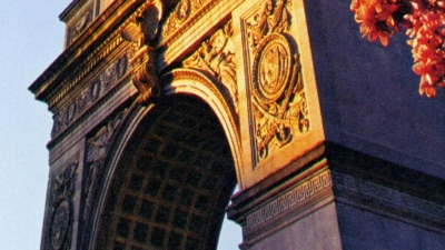 Washington Square Arch in the spring
