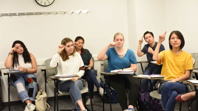 students learning American Sign Language