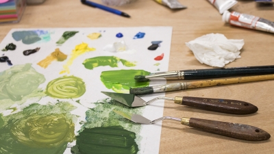 Paint and brushes