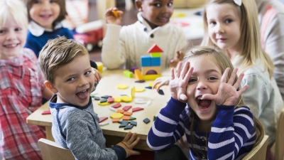 A group of children at a table