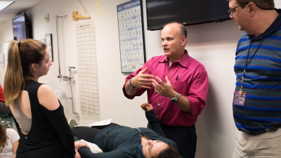 Faculty in a physical therapy class