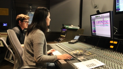 students scoring music 