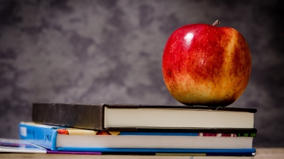 Apple on a Teacher's Desk