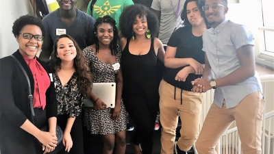 A group photo of students from Fannie Lou Hamer High School