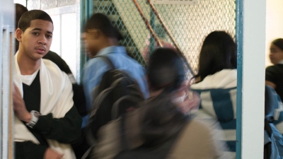 Inside a school corridor