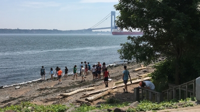 Students at the River Work Project in Staten Island