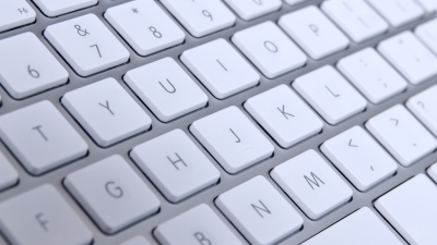 A closeup of a computer keyboard