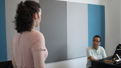 Vocal student in private lesson with Professor Harolyn Blackwell