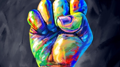 painted of a fist