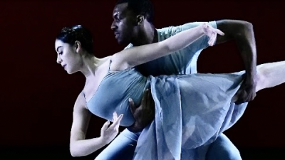 NYU ballet couple dipped and toe point
