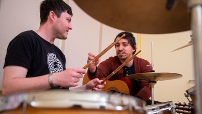 NYU music therapy drum session
