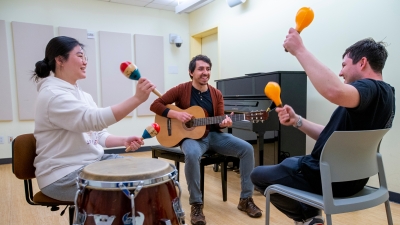 NYU music therapy teaching session