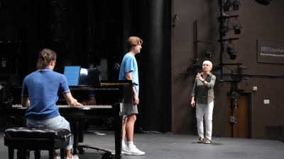 Vocal performance professor teaching classical voice