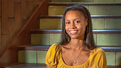 woman smiling
