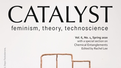 cover of the May 2020 issue of Catalyst shows a modern sculpture of tubing in a gallery space. 