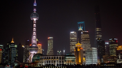 Shanghai skyline at night