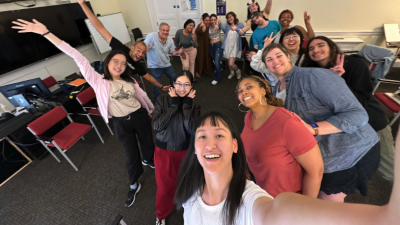 Picture of students and faculty in London for summer program