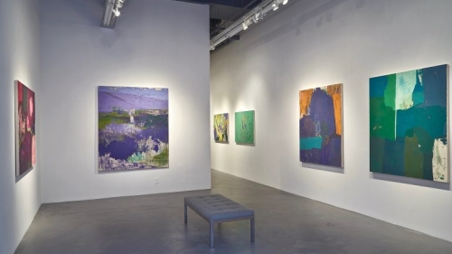 An exhibition of vivid paintings.