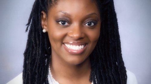 Portrait of Letisha Smith wearing white sweater