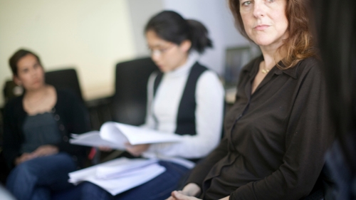 faculty and students seated