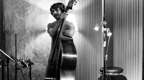 Bassist, Gui Duvignau with instrument