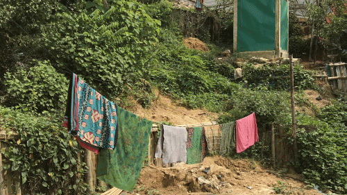 Site of a mudslide in Camp 4 (2018)