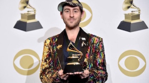 Jon Samson with his Grammy