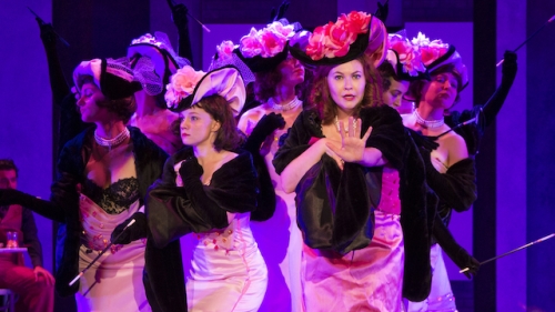 Students performing Guys and Dolls