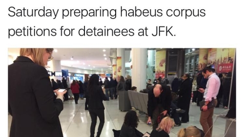 Protest at airport by woman