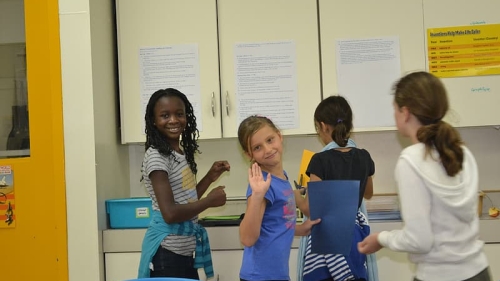Children in a classroom