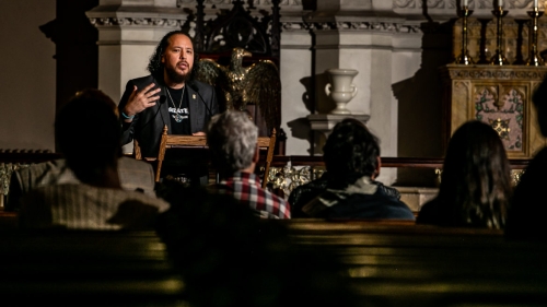 Someone talking in a conference