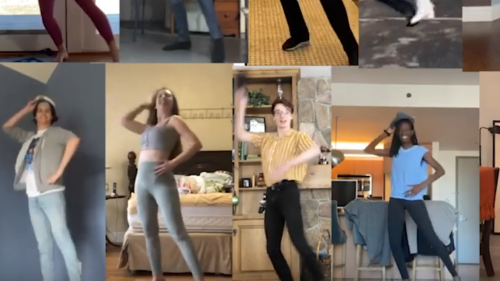 Members of A Class Act dancing