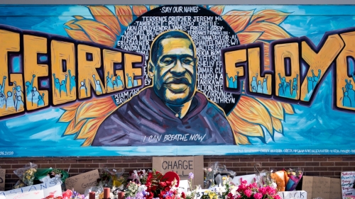 Mural in memory of George Floyd