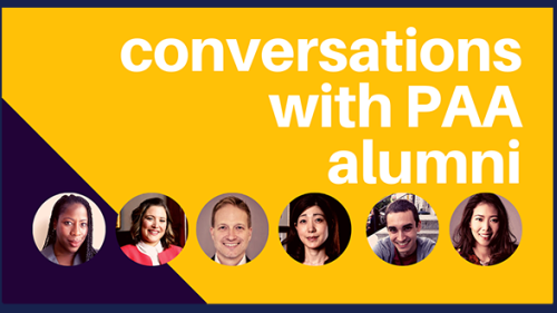 Image says conversations with PAA alumni and has 6 photographs 
