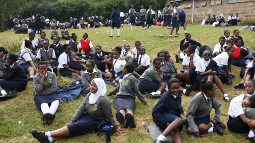 Students of St. George’s Girls’ Secondary School in Nairobi.