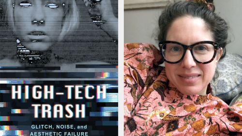 picture of Carolyn Kane alongside her book, High Tech Trash