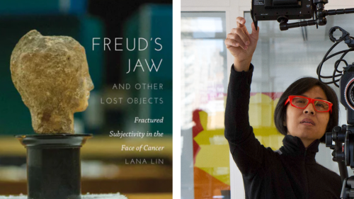 Picture of Lana Lin alongside her book, Freud's Jaw