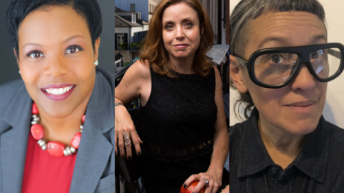 Three thumbnail images of Kaya Henderson, Danielle Nierenberg, and Julie Tolentino