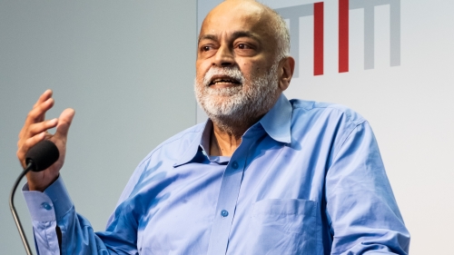 Picture of Arjun Appadurai giving a lecture