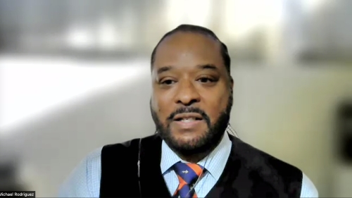 Portrait of speaker Michael Rodriguez from Zoom webinar.