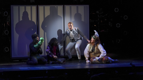 NYU Vocal Performance tudents perform on stage in "Wonderland"