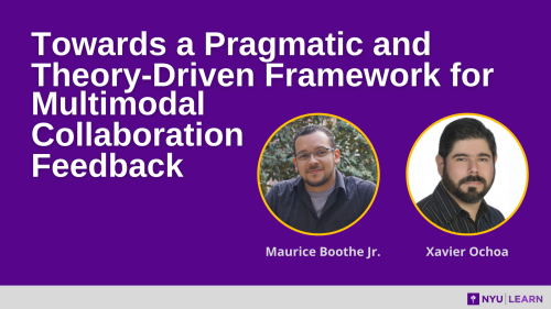 Towards a Pragmatic and Theory-Driven Framework for Multimodal Collaboration Feedback,Maurice Boothe Jr., Xavier Ochoa