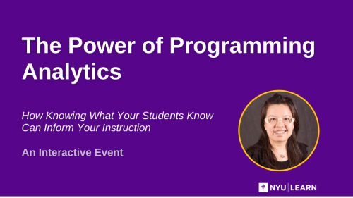 Picture of The Power of Sharon Hsiao's event on Programming Analytics: How Knowing What Your Students Know Can Inform Your Instruction (Interactive Event)