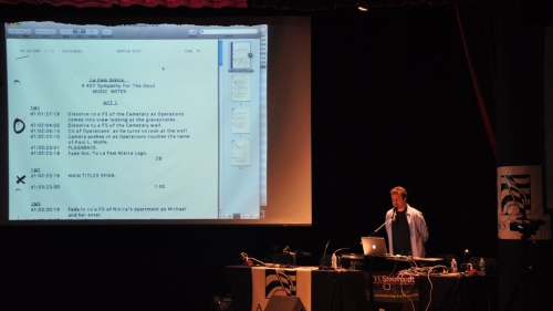 Screen Scoring Sean Callery teaching with slide show