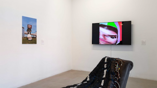 An installation shot of Performing for me, for you at 80WSE Gallery