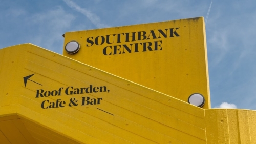 The yellow facade of London's Southbank Centre
