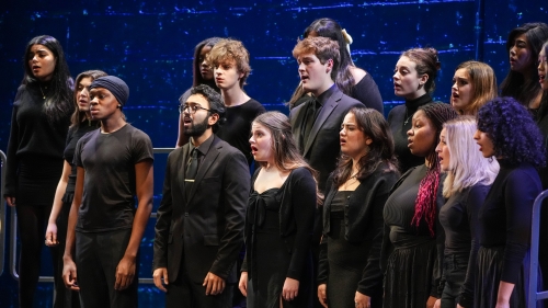 Choral Arts students performing on stage
