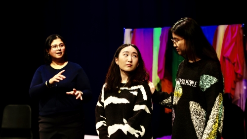 Drama Therapy professor training students