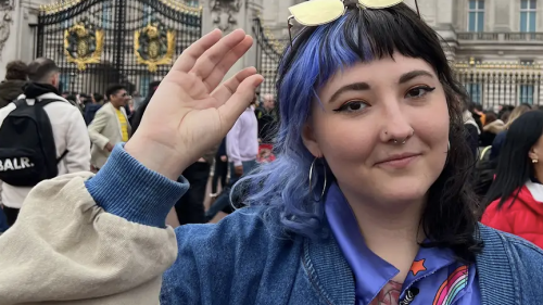 Aubrey Mann standing in front of the British Museum during PAA’s London Study Abroad course