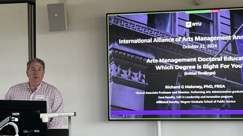 Dr. Richard Maloney presenting at the IAAM conference.